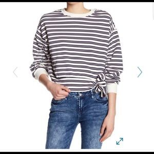 Kensie striped sweatshirt top S